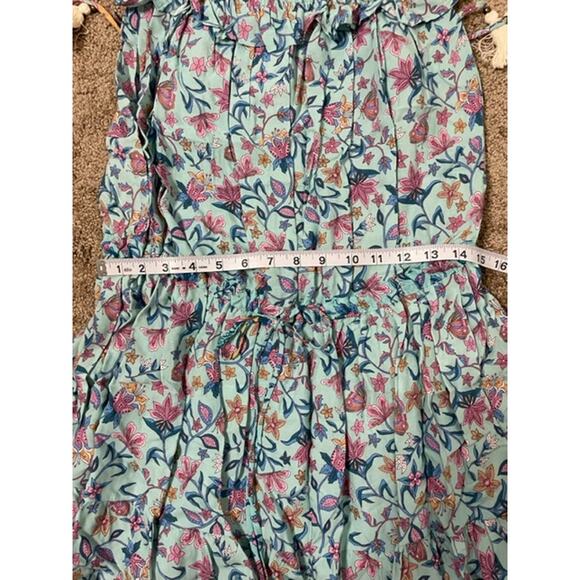 Saints & Hearts Midi Dress Womens Size L Floral Paisley Mixed Print Boho Flowy - Picture 7 of 15